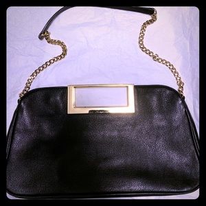 Micheal Kors Black Leather Clutch